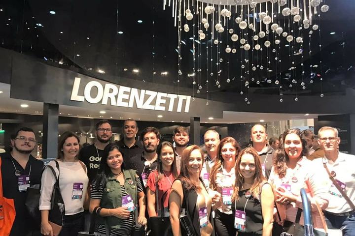 The group at the Lorenzetti stand